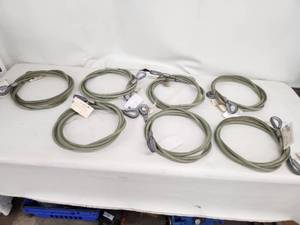 lot 45 image: Set of 7 Wire Rope Assy .38 Galv 157.50 Inch Loop to Loop