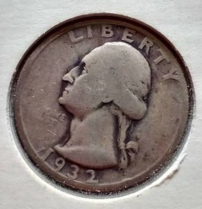 lot 11 image: 1932 Silver Washington Quarter - First Year