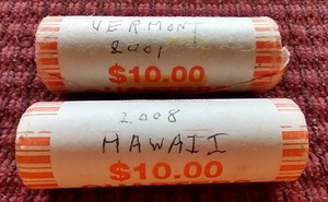 lot 29 image: (2) State Quarter Rolls - Vermont & Hawaii