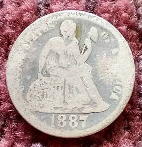 lot 30 image: 1887 Liberty Seated Dime