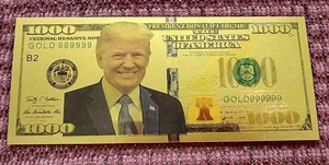 lot 38 image: Gold Foil Donald Trump Novelty Note