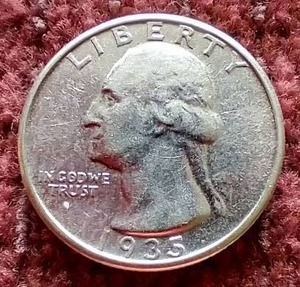 lot 51 image: 1935 Silver Washington Quarter
