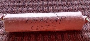 lot 54 image: Vintage Canadian Penny Roll