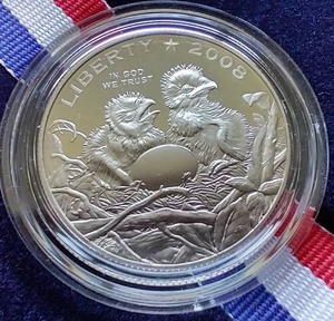 lot 55 image: Beautiful 2008 Proof Bald Eagle Half Dollar
