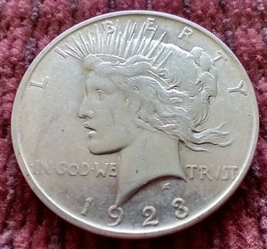 lot 56 image: 1923-D Peace Dollar
