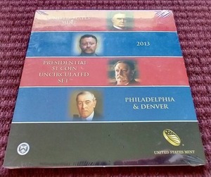 lot 72 image: 2013 U.S. Mint Uncirculated Presidential Dollar Set - (8) Coins