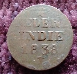 lot 78 image: 1838 Netherlands East Indies 1 Cent Coin