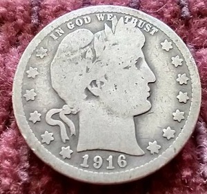 lot 81 image: 1916-D Barber Quarter