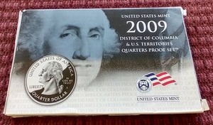 lot 94 image: 2009 U.S. Mint Proof Territories Quarters Set