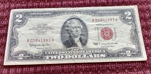 lot 103 image: 1963 Red Seal $2 Note