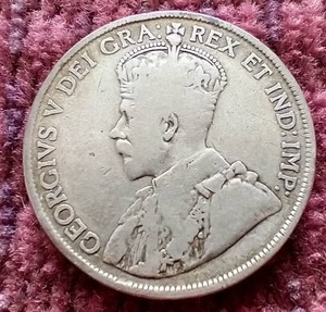 lot 107 image: 1919 Canada Silver 50 Cent Coin