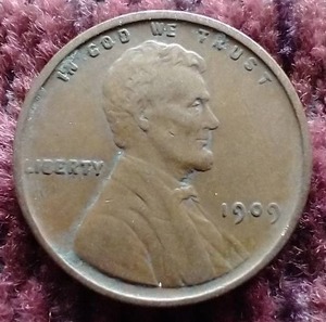 lot 110 image: 1909 VDB Wheat Penny
