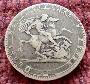 lot 111 image: 1819 British Silver Crown - Awesome