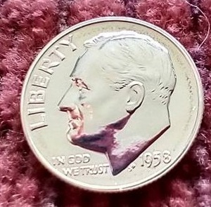 lot 113 image: 1958 Proof Silver Dime