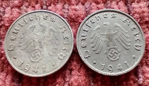 lot 114 image: (2) Germany Third Reich 10 Pfennig Coins