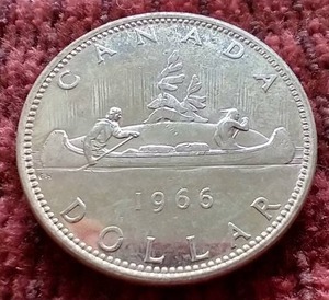 lot 115 image: 1966 Canada Silver Dollar