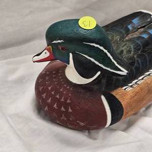 lot 13 image: George Kruth Wood Duck Decoy