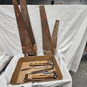 lot 89 image: Lot of 4 Hammers, Misc Tools