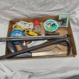 lot 93 image: Lot of Pry Bars and Files with additional misc