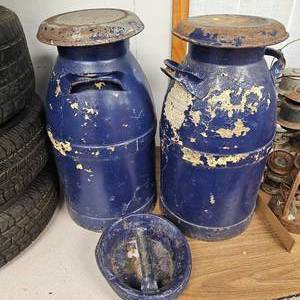 lot 119 image: 2-Original Milk Cans