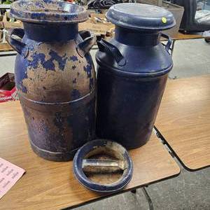 lot 120 image: 2-Original Milk Cans