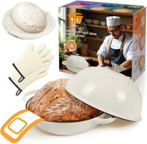 lot 36 image: AHJ 6 Quart Dutch Oven for Bread Baking