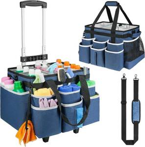 lot 42 image: Ziozertt Large Rolling Cleaning Caddy Bag
