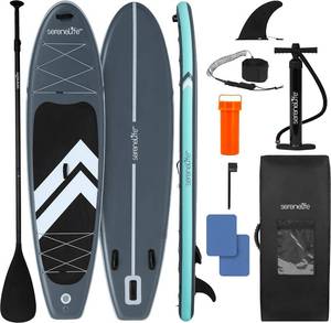 lot 71 image: SereneLife Ultra-Light 106 Inflatable Stand Up Paddle Board