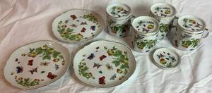 lot 14 image: Lenwile Ardalt Strawberries and Butterfiles China Set from Japan