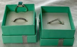 lot 43 image: Three Skinny Band Sterling Silver Rings