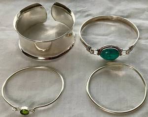 lot 56 image: Four .925 Sterling Silver Bracelets