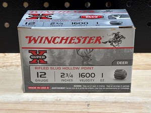 lot 45 image: Winchester 12 Gauge Deer Slugs Full Box