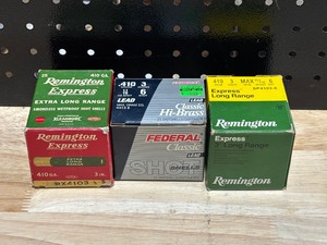 lot 35 image: .410 Shotgun Shells 3 Full Boxes