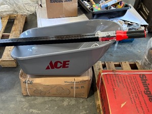 lot 44 image: Dual Wheel Steel Wheelbarrow 6 Cubic Foot