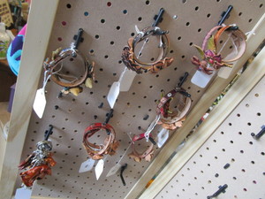 lot 44 image: Leather Bracelets, Key Chain Fobs