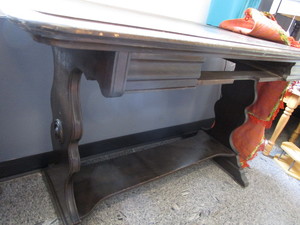 lot 2 image: Vintage Library Table