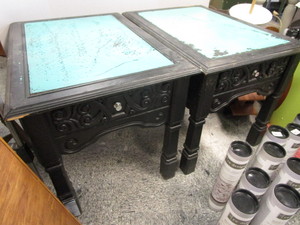 lot 23 image: Pair End Tables