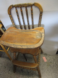 lot 32 image: Jenny Lind Style High Chair
