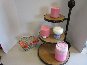lot 204 image: Stand, Candles, Mushrooms