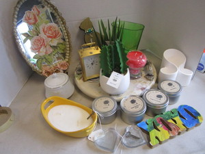 lot 229 image: Tray, Mirror, Candles