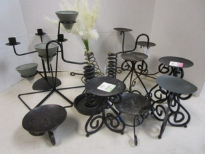 lot 239 image: Metal Candle Holders