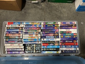 lot 16 image: Large Tote of Disney and More VHS Tapes