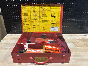 lot 35 image: Hilti DX 451 Power Actuated Fastening Tool with selector Chart and Accessories
