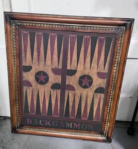 lot 5 image: Decorative Metal Backgammon Gameboard Wall Hanging