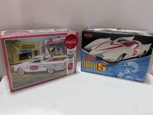 lot 18 image: 2 NIB One Sealed Models 1960 Ford Pickup and Speed Racer Mach 5