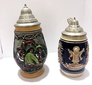 lot 32 image: Two German Beer Steins