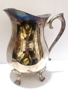 lot 64 image: Vintage Silver Plate Pitcher 8