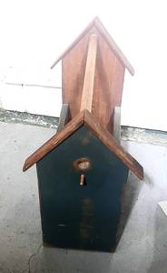 lot 104 image: Cute Wooden Carrier with Bird House Ends