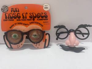 lot 87 image: 1984 Ben Cooper Fun Nose n Specs and Bonus Glasses