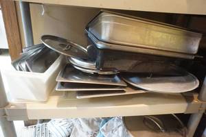 lot 30 image: Commercial Stainless Steel & Polycarbonate Pans (variety)